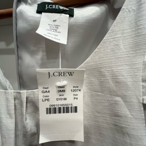 J. Crew Petite Light Pearl Gray Scoopneck Dress NWT - Picture 5 of 5